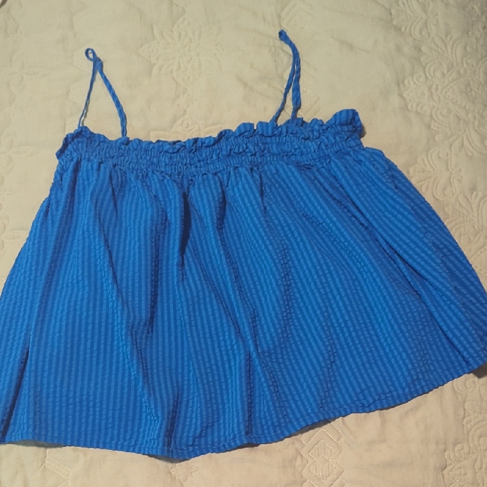 Banana Republic Blue Women's Smocked Top